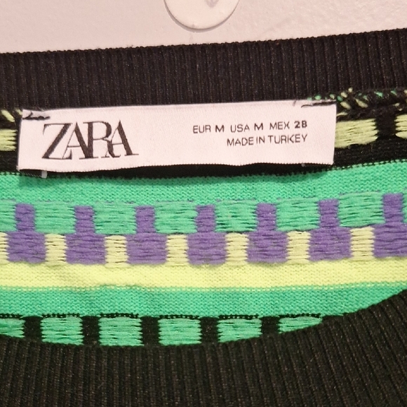 Zara Green and Purple Striped Sweater - Picture 4 of 4
